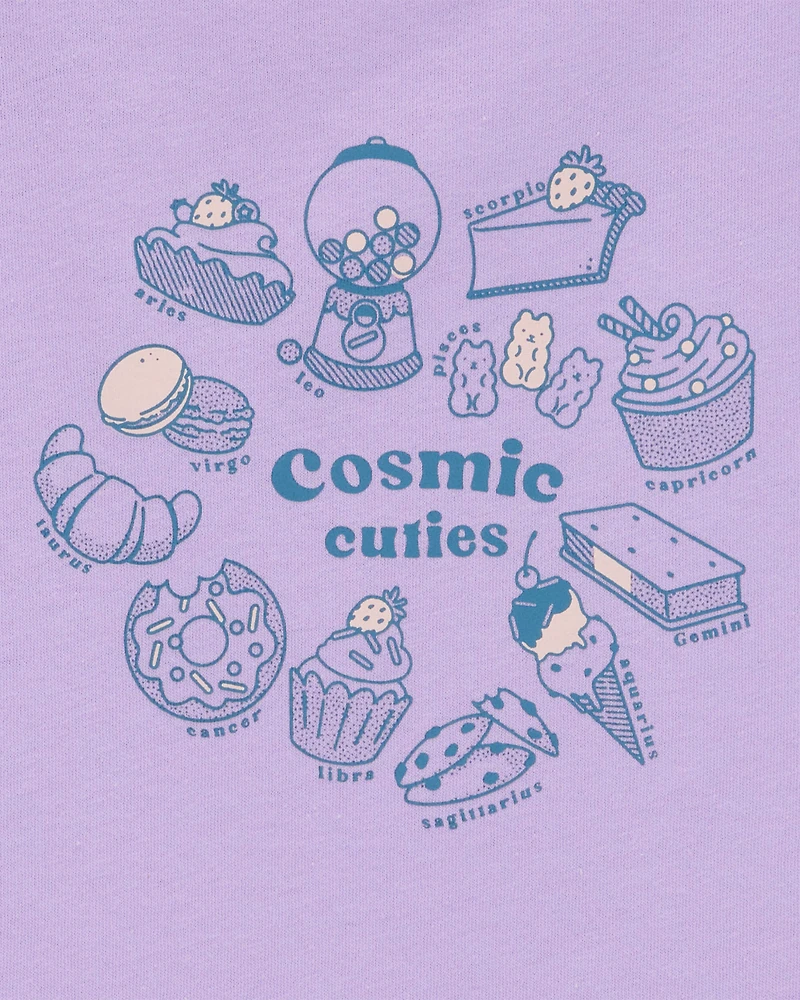 Kid Cosmic Cuties Short-Sleeve Graphic Tee - Purple