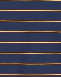 Boys Striped Long-Sleeve T-Shirt - Navy Blue/Red