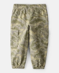Toddler Boy Cotton Camo Fashion Cargo Pants - Green