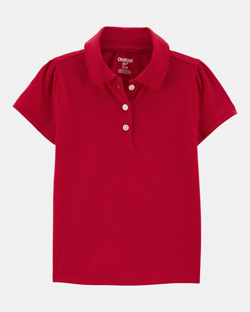 Toddler 2-Pack Pique Uniform Polo Shirts - Red