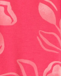 Baby Girl Floral Bike Shorts - Coral