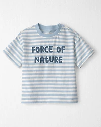 Toddler Organic Cotton 'Force of Nature' Tee in Stripes