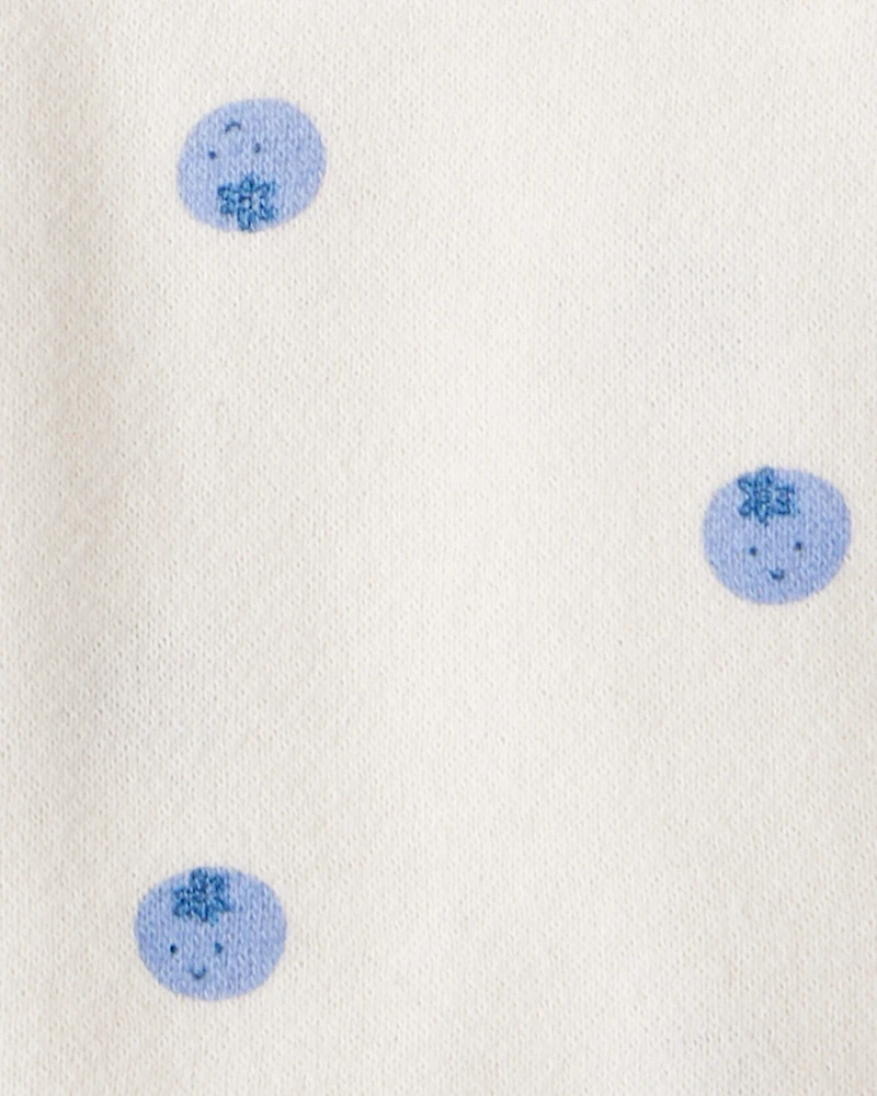 Baby Girl 2-Piece DayDream Fleece Blueberry Hoodie & Pull-On Pants Set - Ivory