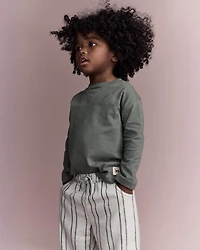 Toddler Boy Chillin' Long-Sleeve Relaxed Graphic Tee - Olive