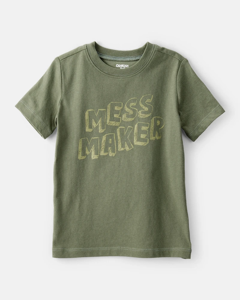 Toddler Boy Mess Maker Short-Sleeve Graphic Tee - Green
