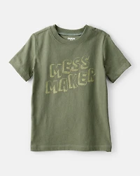 Toddler Boy Mess Maker Short-Sleeve Graphic Tee - Green