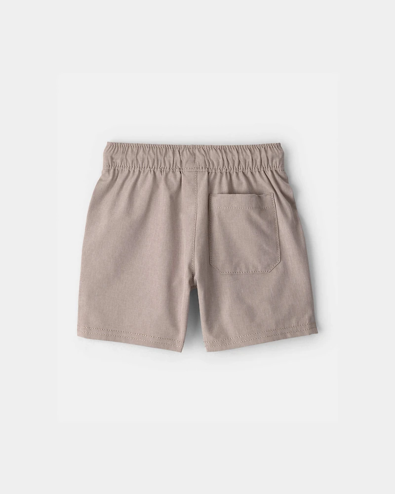 Baby Boy Woven Pocket Shorts - Taupe