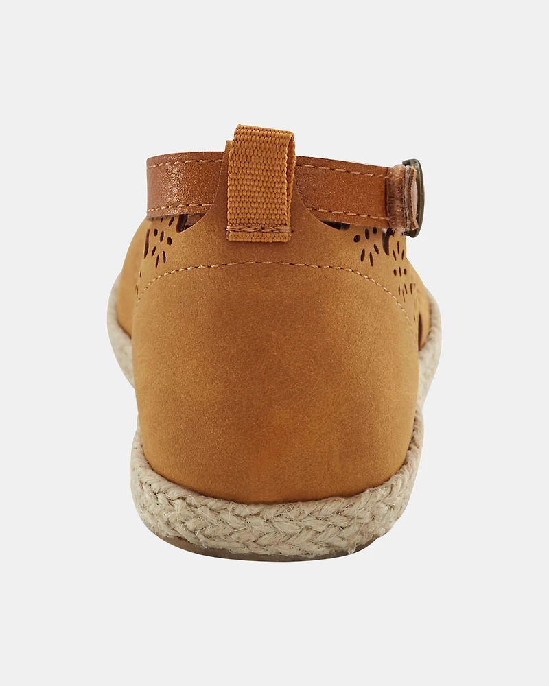 Toddler Girl Vegan Leather Shoes - Brown