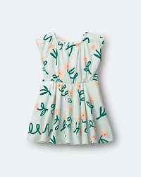 Toddler Girl Avenue Twirl™ Dress in Floral Print - Light Green