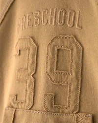 Toddler Boy Varsity French Terry Hoodie - Brown