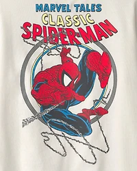 Boys ©Marvel Spider-Man French Terry Pullover Sweatshirt - White