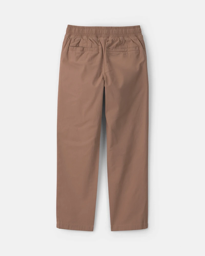 Boys Twill Pants - Brown