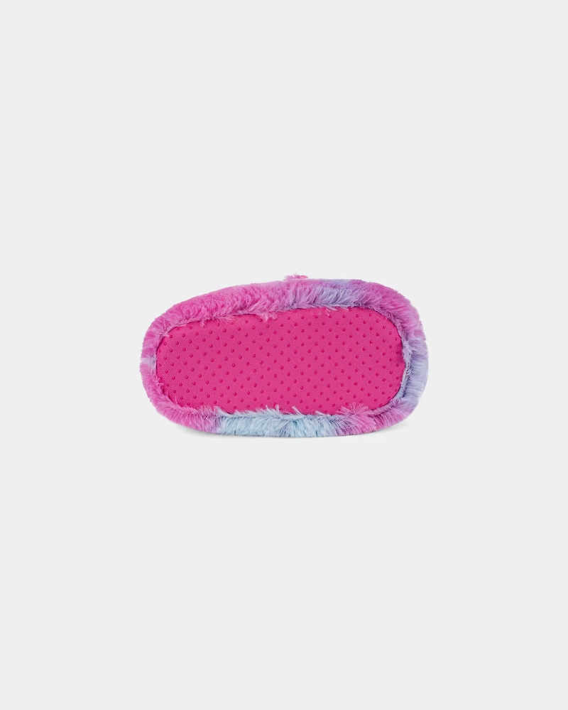 Girls Unicorn Ombre Slippers - Pink/Blue