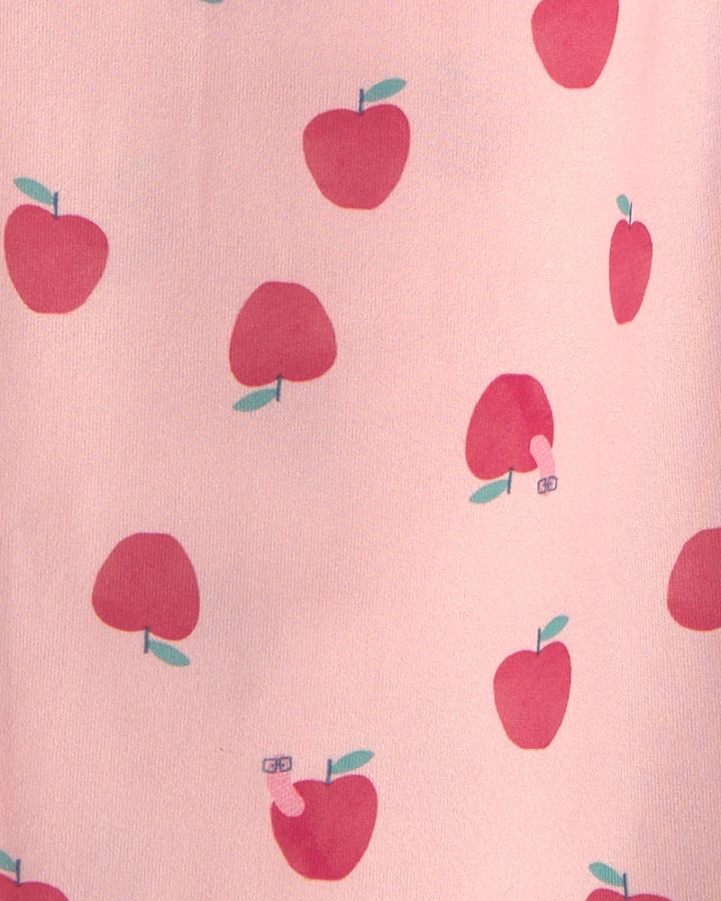 Toddler Girl Apple Short-Sleeve 2-Piece Pajama Set - Pink