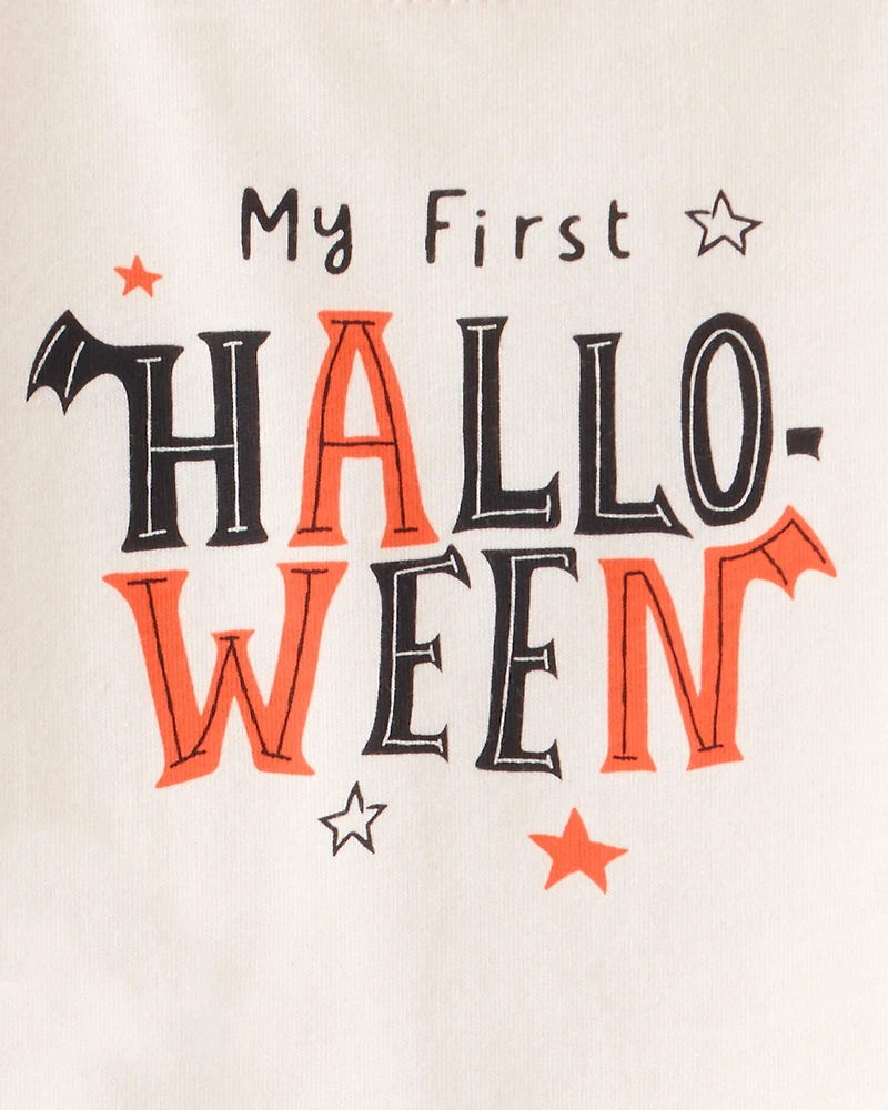 Baby 2-Piece My First Halloween Long-Sleeve Bodysuit Pant Set - Ivory/Orange