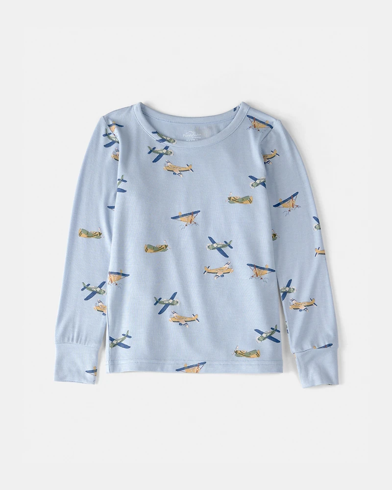Toddler Boy Plane PurelySoft 2-Piece Pajama Set - Blue