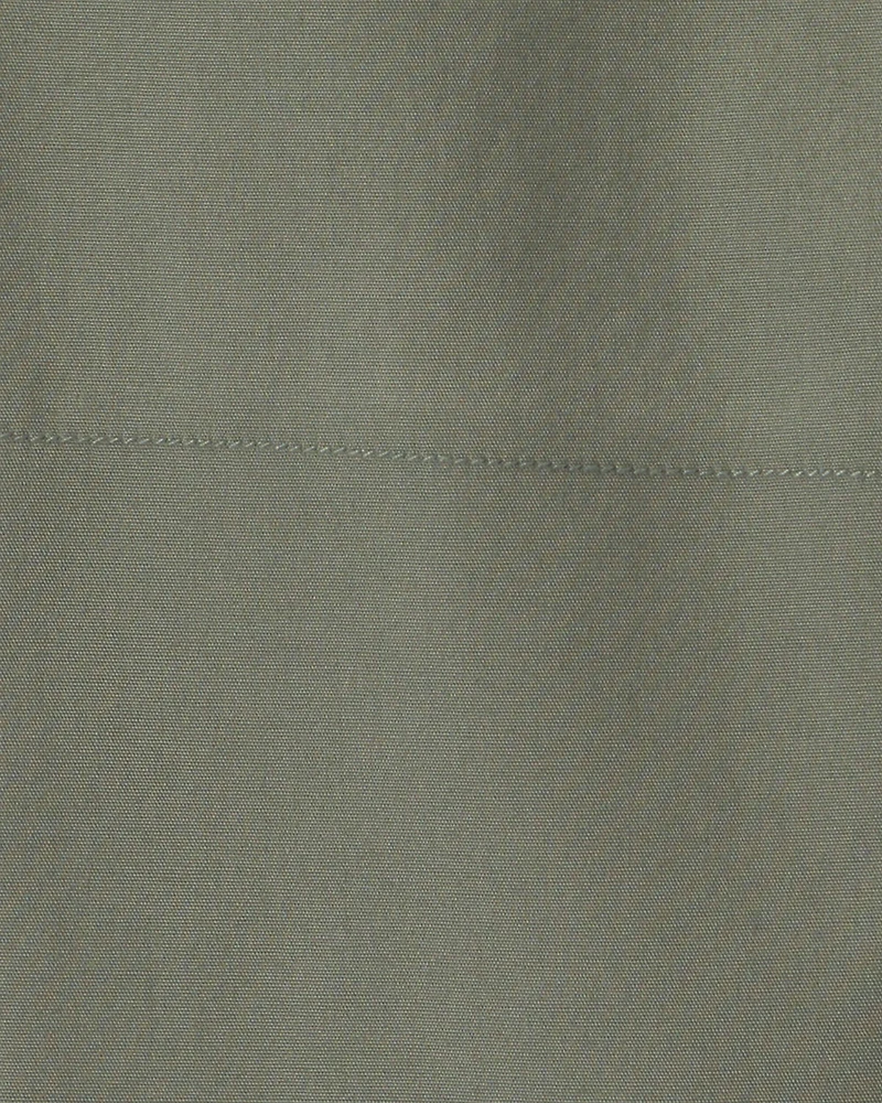 Boys Pull-On Canvas Pants - Olive Green