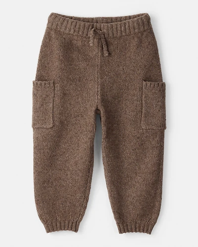 Toddler Boy Pull-on Sweater Knit Joggers - Brown