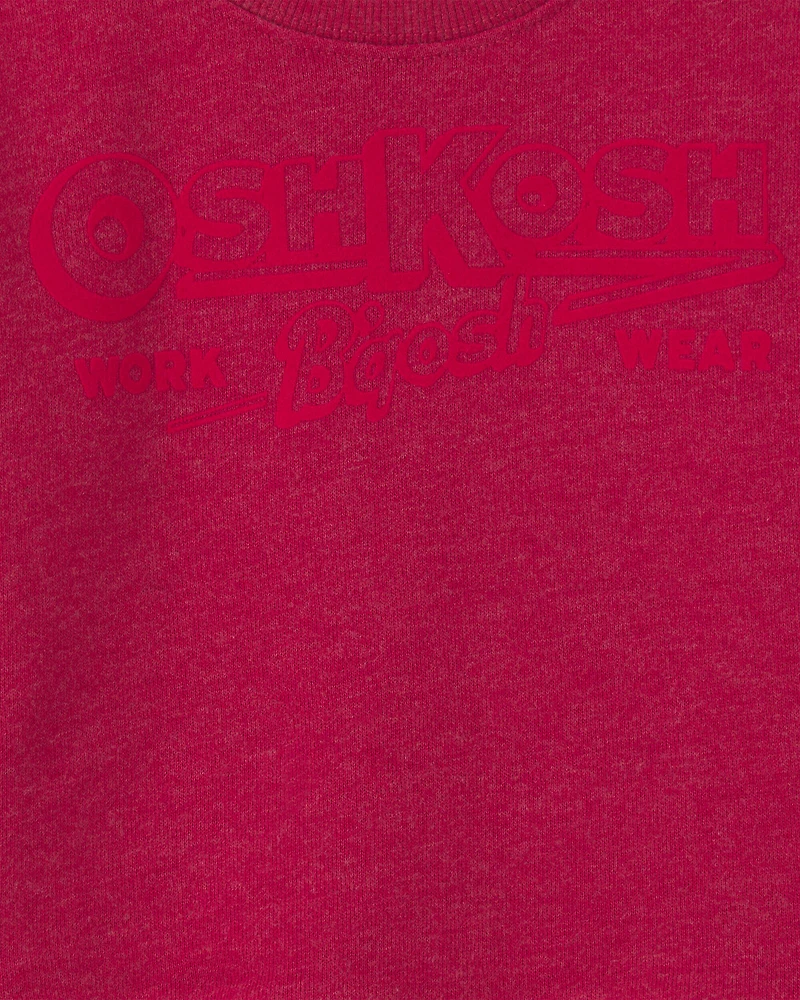 Baby Boy OshKosh Logo French Terry Pullover Sweatshirt - Red