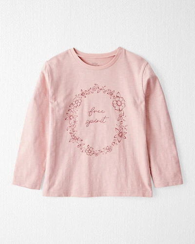 Girls Organic Cotton Free Spirit Long-Sleeve Jersey Tee