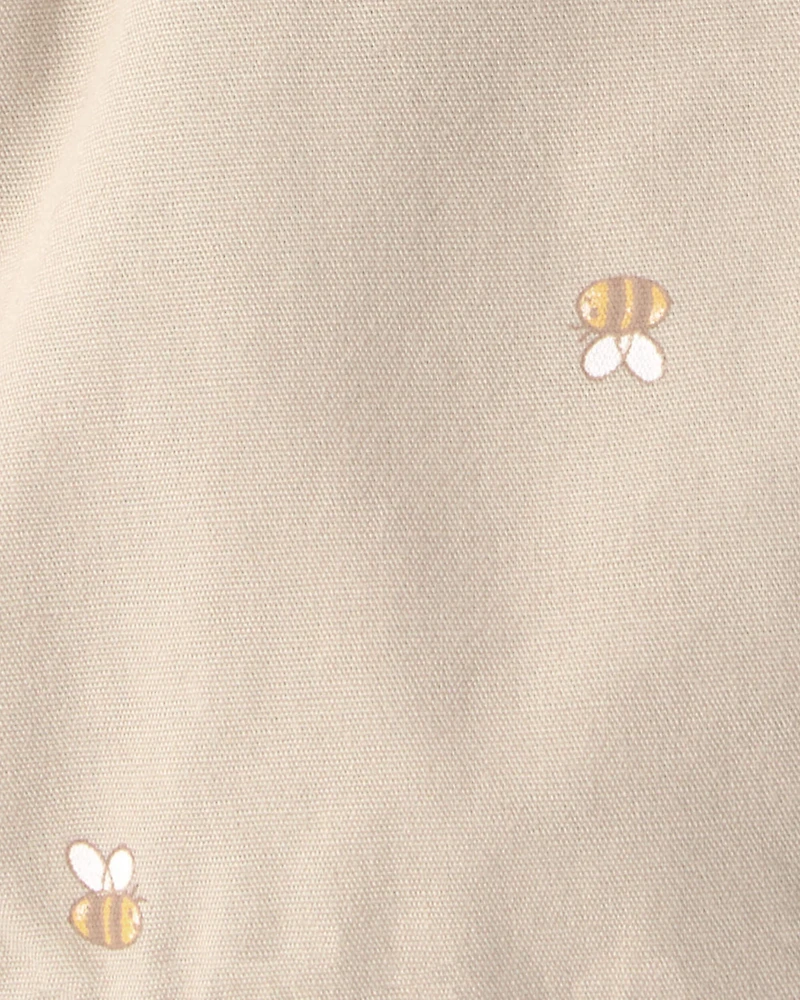 Baby Boy Disney© Winnie the Pooh Honey Bee Suspender Shorts - Khaki