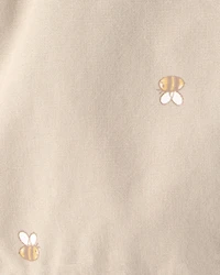 Baby Boy Disney© Winnie the Pooh Honey Bee Suspender Shorts - Khaki