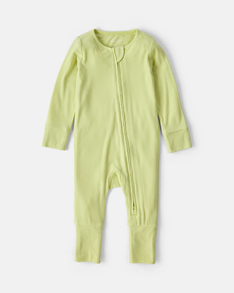 Baby PurelySoft™ 2-Way Zip Sleep & Play Pajamas - Green