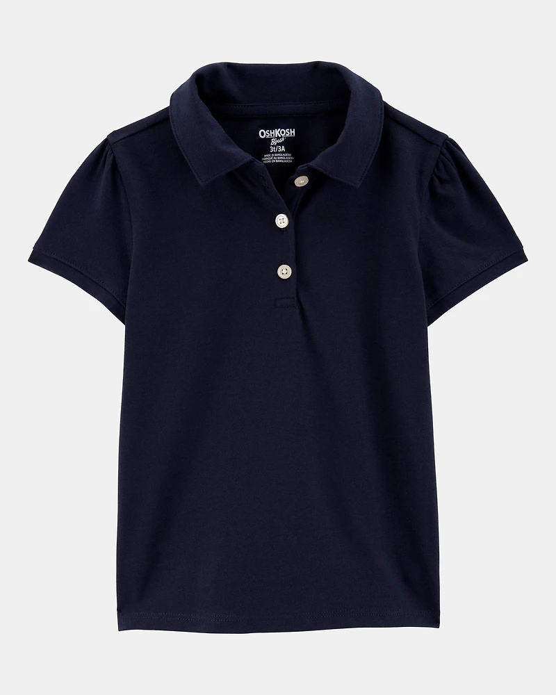 Toddler 2-Pack Pique Uniform Polo Shirts - Navy