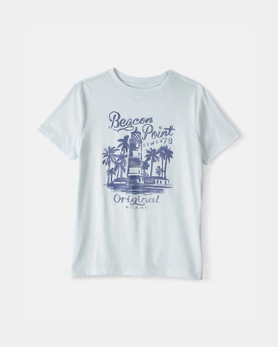 Kid Lighthouse Graphic Tee - Blue