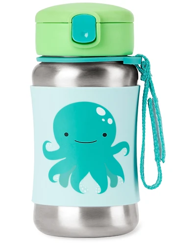 ZOO Stainless Steel Straw Bottle - Octopus
