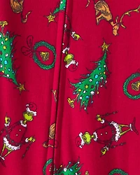Baby Dr. Seuss™ The Grinch Print 100% Cotton Long-Sleeve Snug Fit 1-Piece Pajamas - Red
