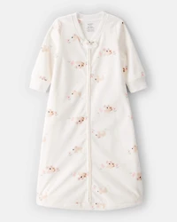 Baby Koala Print Loose Fit Long-Sleeve Wearable Blanket - White