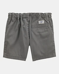 Baby Flat-Front Shorts - Grey