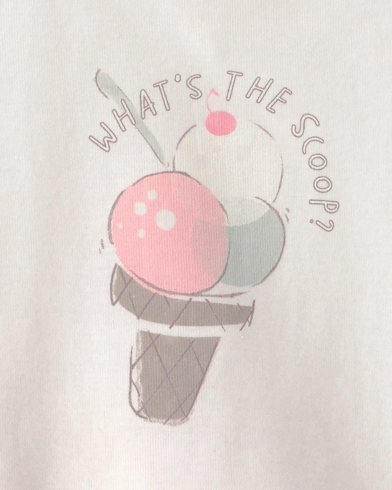 Baby Girl 2-Piece Ice Cream Top & Short Set - Pink