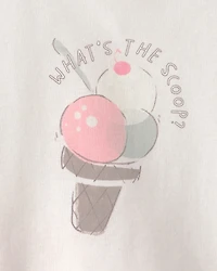 Baby Girl 2-Piece Ice Cream Top & Short Set - Pink