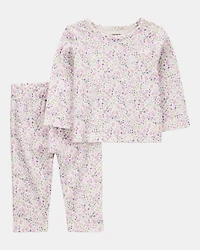 Baby 2-Piece Floral Long-Sleeve Tee & Pant Set