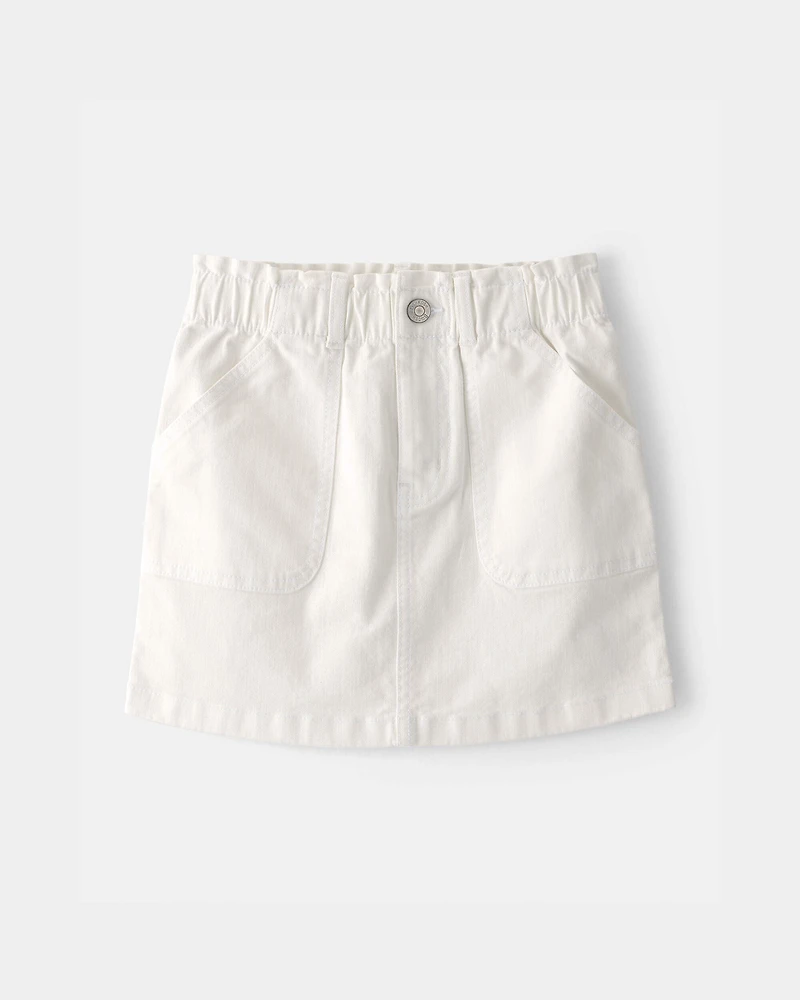 Girls Utility Skirt - White