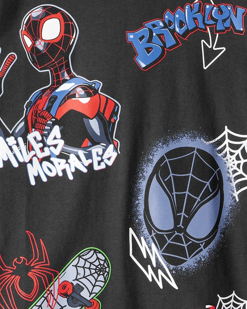 Boys Marvel™ Spider-Man Miles Morales Short-Sleeve Graphic Tee - Black