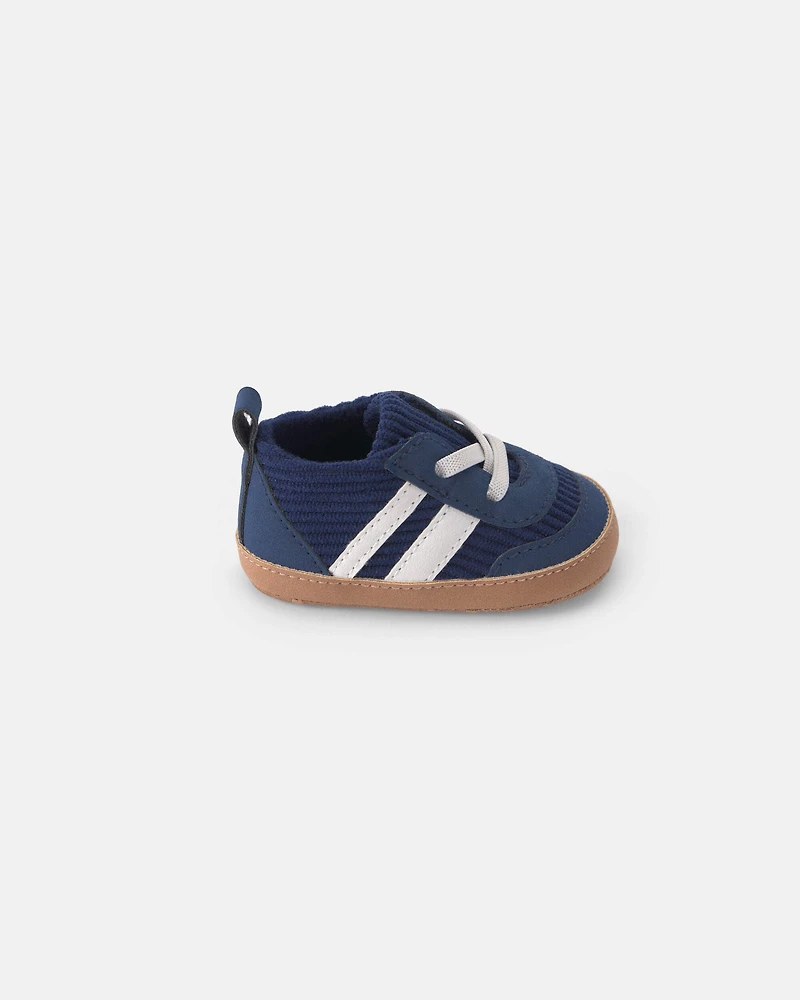 Baby Boy Striped Sneakers - Navy Blue