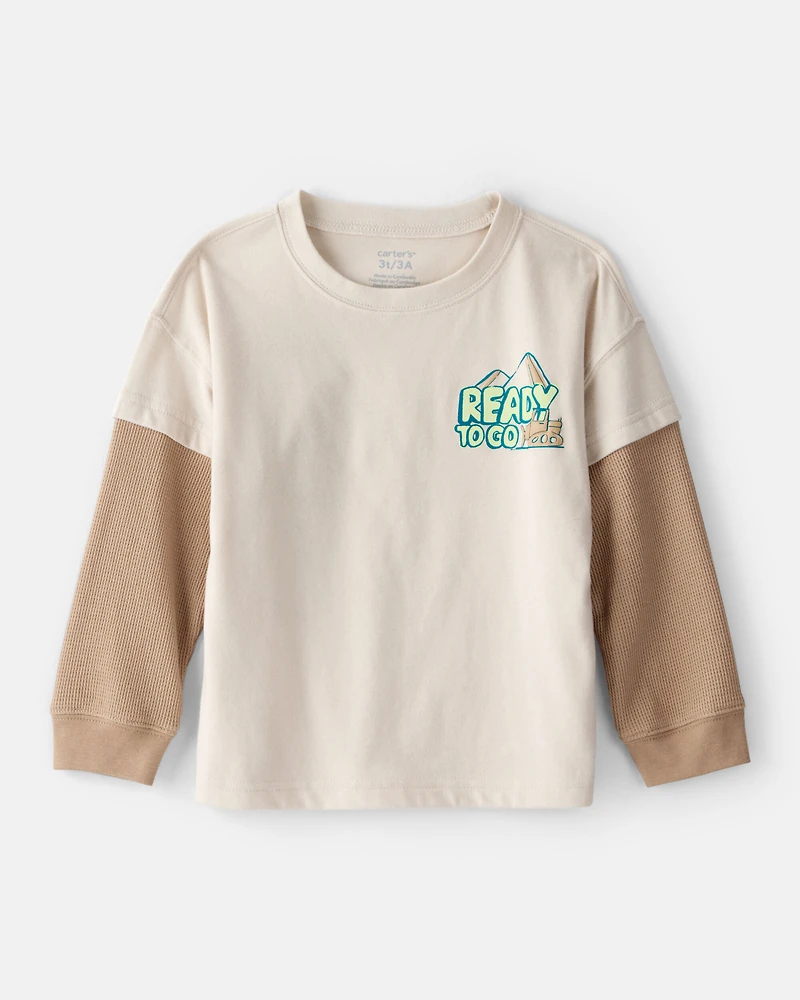 Toddler Boy Graphic Tee - Tan