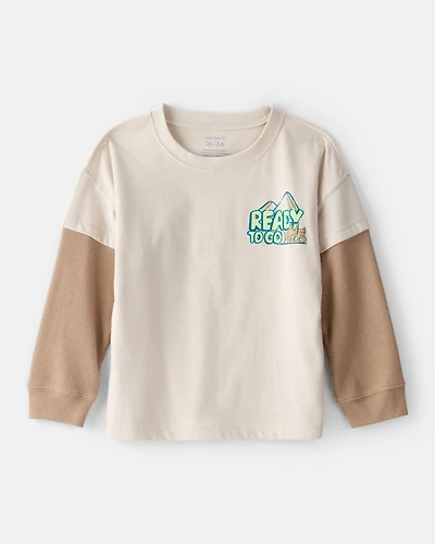 Toddler Boy Graphic Tee - Tan