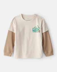 Toddler Boy Graphic Tee - Tan