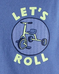 Toddler Boy Bicycle Long-Sleeve Graphic Tee - Blue