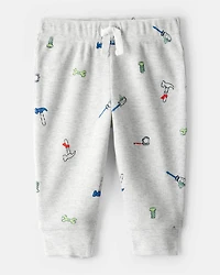 Baby Boy 2-Piece Construction Thermal Bodysuit & Pant Set - Grey