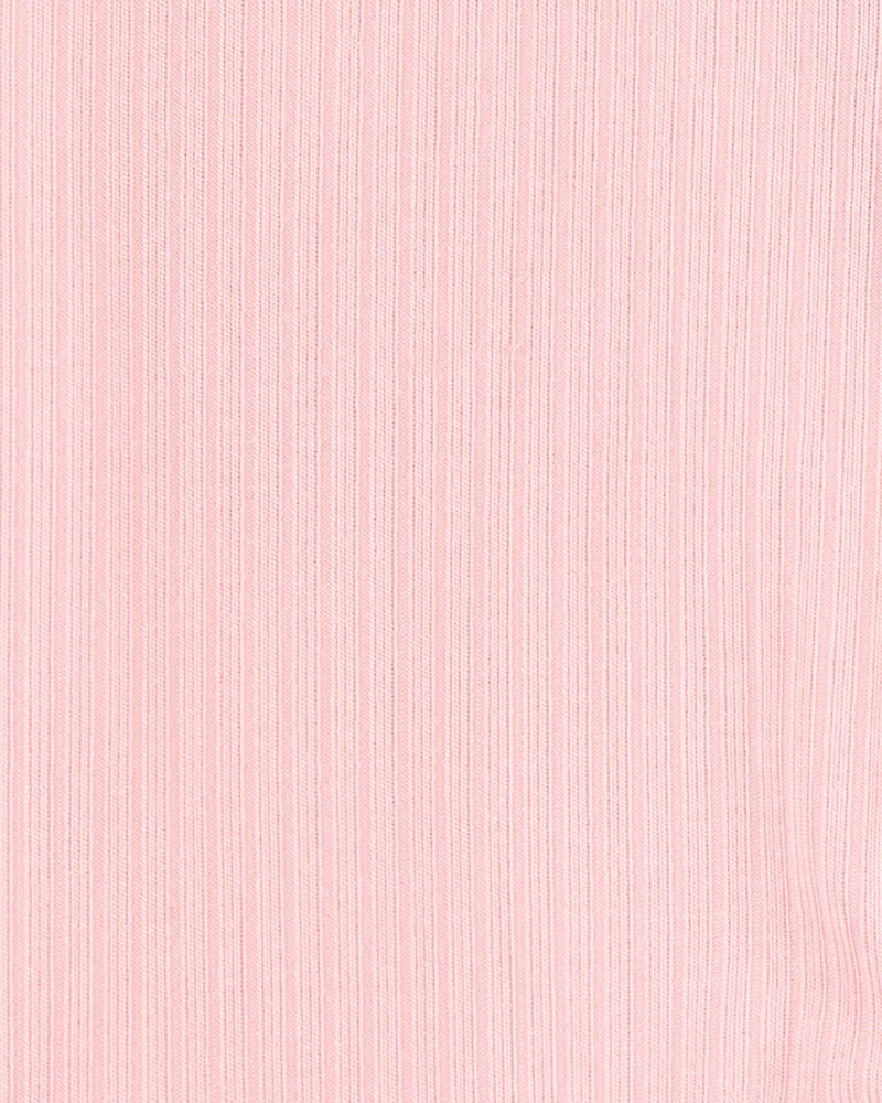 Baby Girl Solid 2-Way Zip PurelySoft Sleep & Play Pajamas