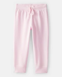 Toddler Girl Drawstring Joggers - Pink