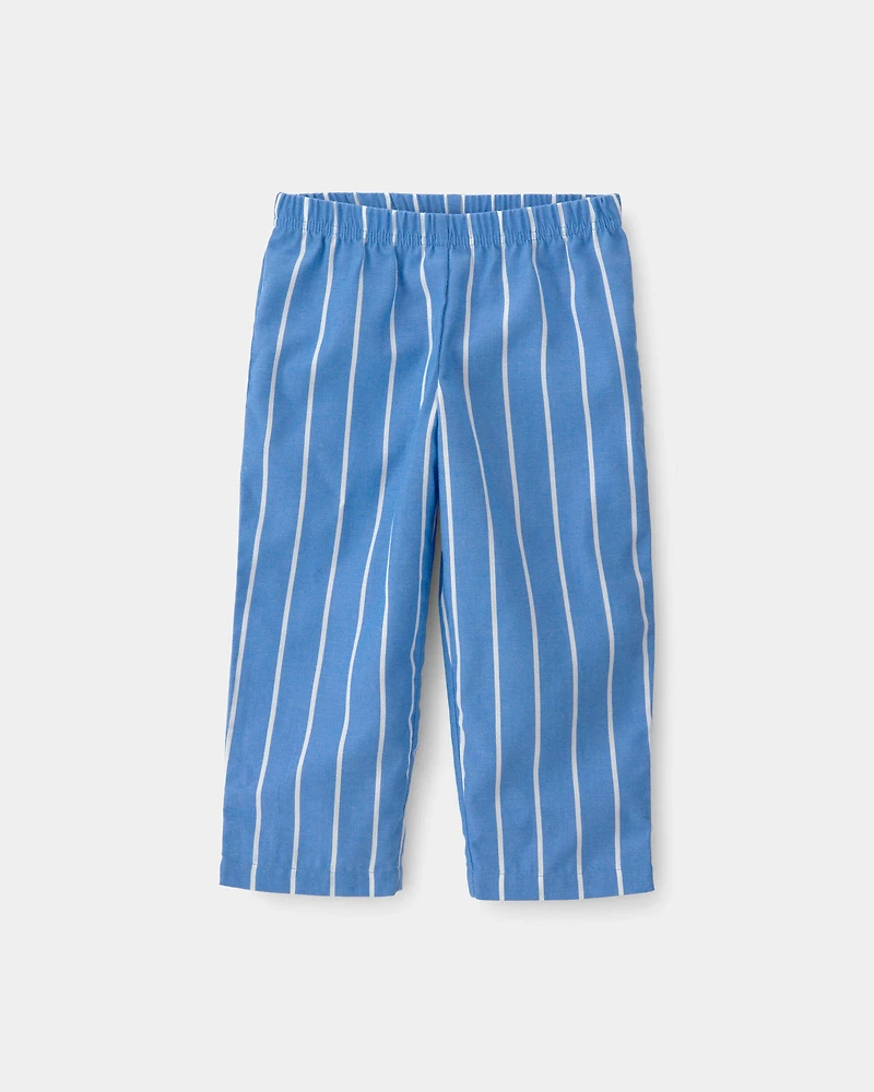 Toddler Boy Striped Loose Fit 2-Piece Pajama Set - Blue
