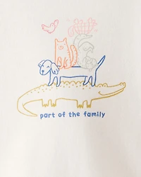 Baby Family Cotton Long-Sleeve Graphic Bodysuit - Ivory