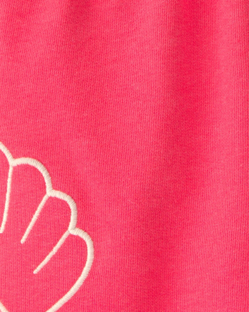 Toddler Girl Shell French Terry Shorts - Coral