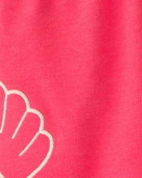 Toddler Girl Shell French Terry Shorts - Coral